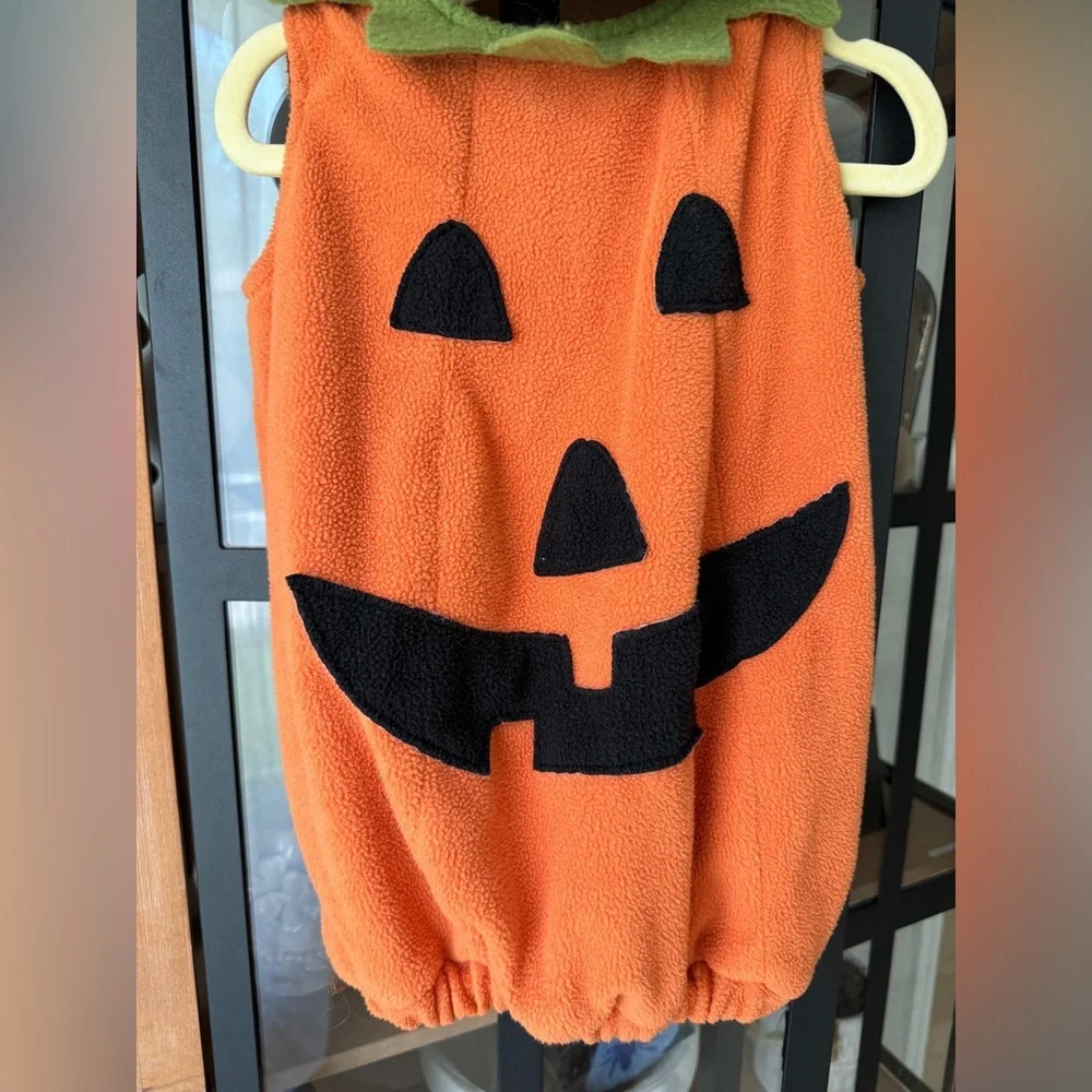 Pottery Barn Kids pumpkin halloween costume jack-o-lantern baby vintage bubble - Picture 2 of 6